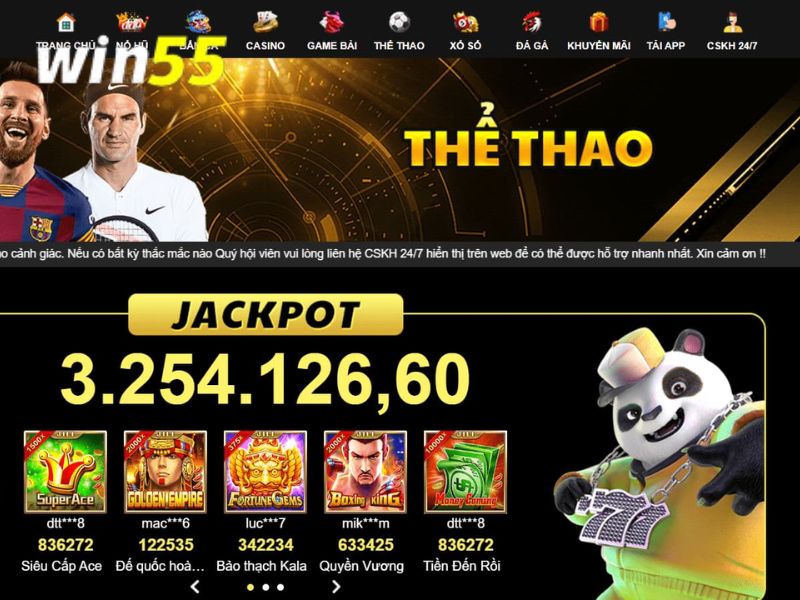 Sảnh thể thao WIN55 cơ hội đặt cược vào các giải đấu lớn