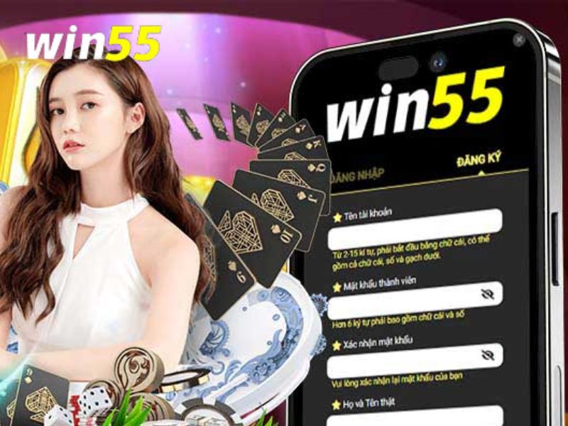 Điền đầy đủ thông tin để thực hiện WIN55 đăng ký